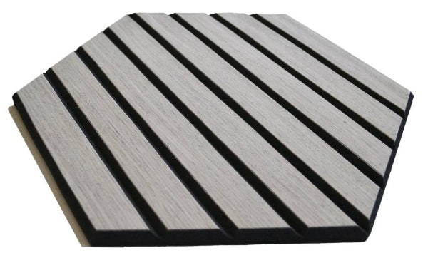 Acoustic Grey Hex Self Adhesive 26x30cm