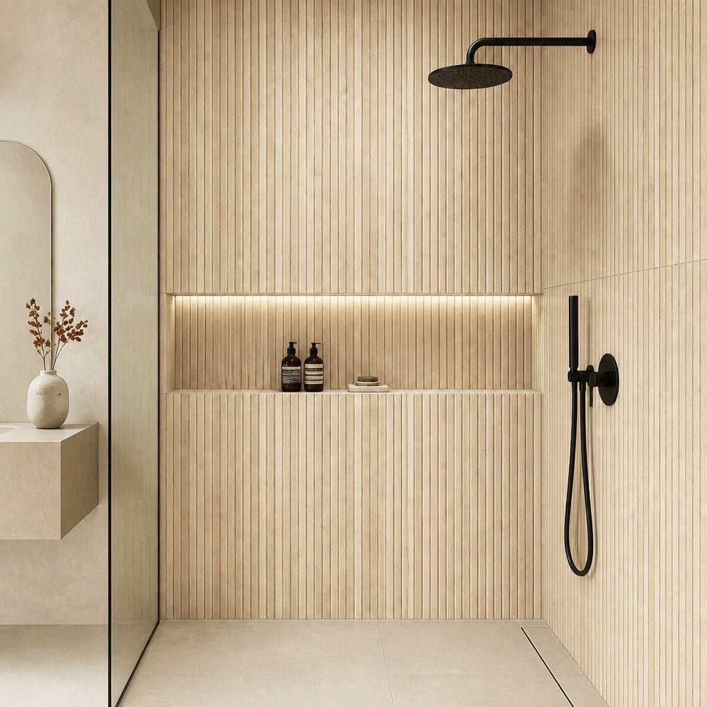 Linnea Almond Wood Panel Light Porcelain 60x120cm