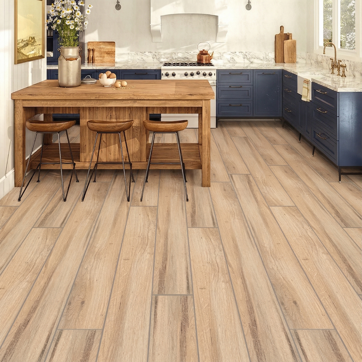 Linnea Almond Wood Plank Porcelain 20x120cm