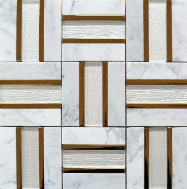 Marble Gold Mosaic 30x30cm