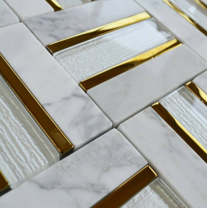 Marble Gold Mosaic 30x30cm