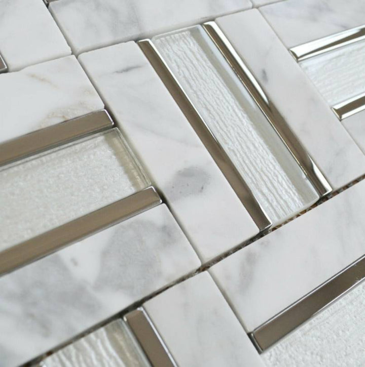 Marble Silver Mosaic 30x30cm