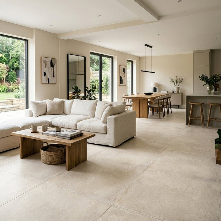 Matera Bianco Stone Effect Porcelain 60x60cm