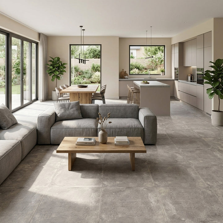 Matera Grigio Stone Effect Porcelain 60x60cm