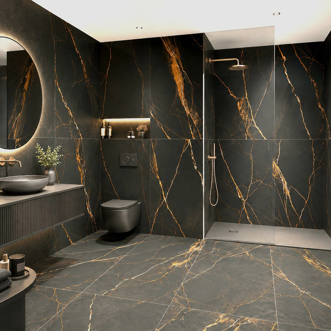 Black Gold Matt Porcelain 60x120 cm