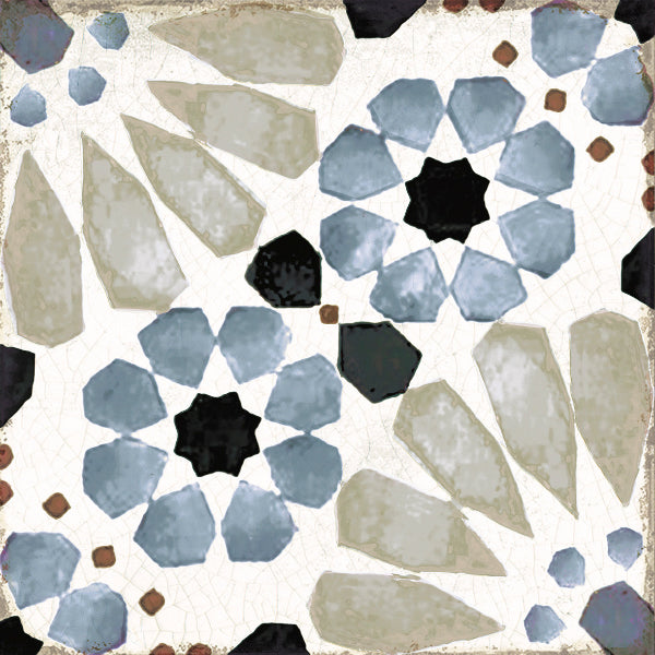 Moroccan Petalo Blue Porcelain 20x20cm