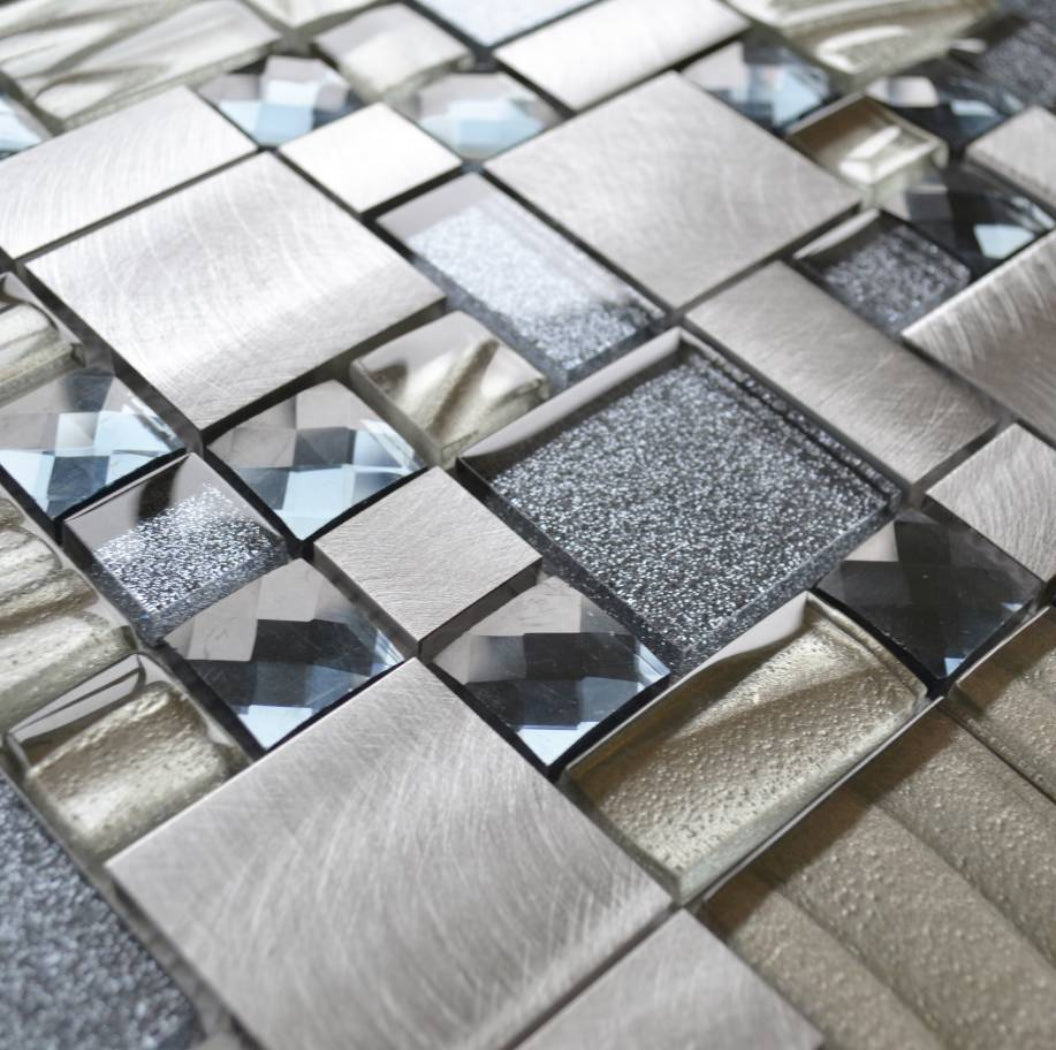 Orbit Silver Modular Mosaic 30x30cm