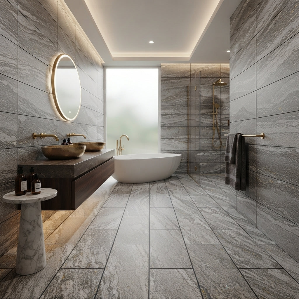 Pietra Quarzo Grigio Porcelain 30x60cm
