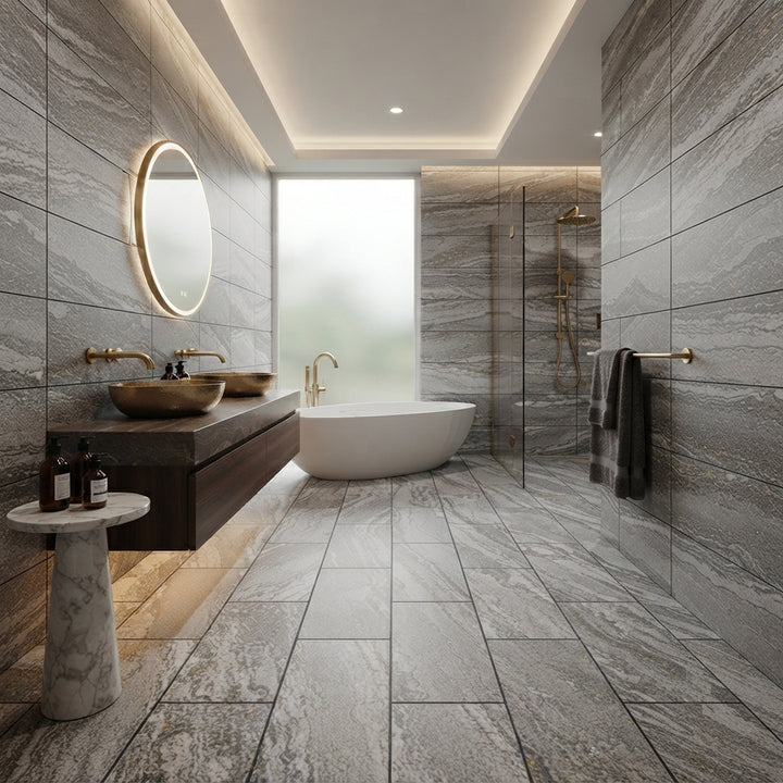 Pietra Quarzo Grigio Porcelain 30x60cm