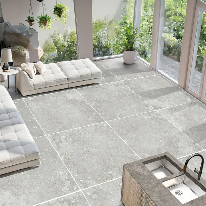 Plaza Grey Stone Effect Porcelain 99.5x99.5cm
