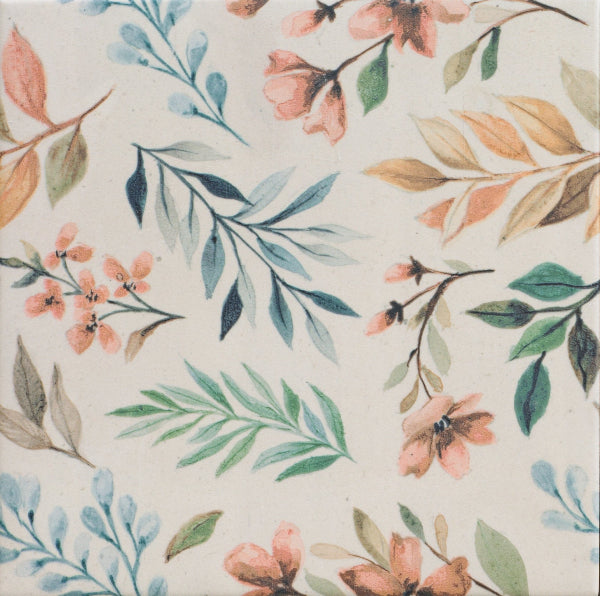 Primrose Botanical Floral Pattern Porcelain 20x20cm