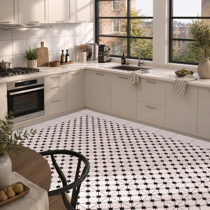 Regent Star Pattern Porcelain 20x20cm