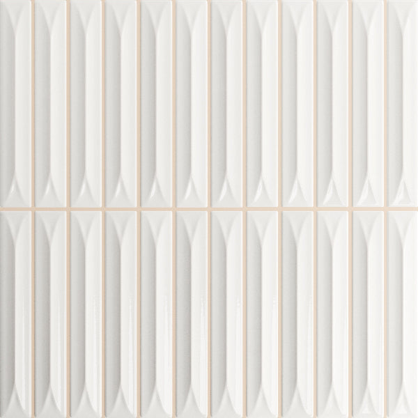 Ribbon Chalk White Kit Kat Ceramic 20x20cm