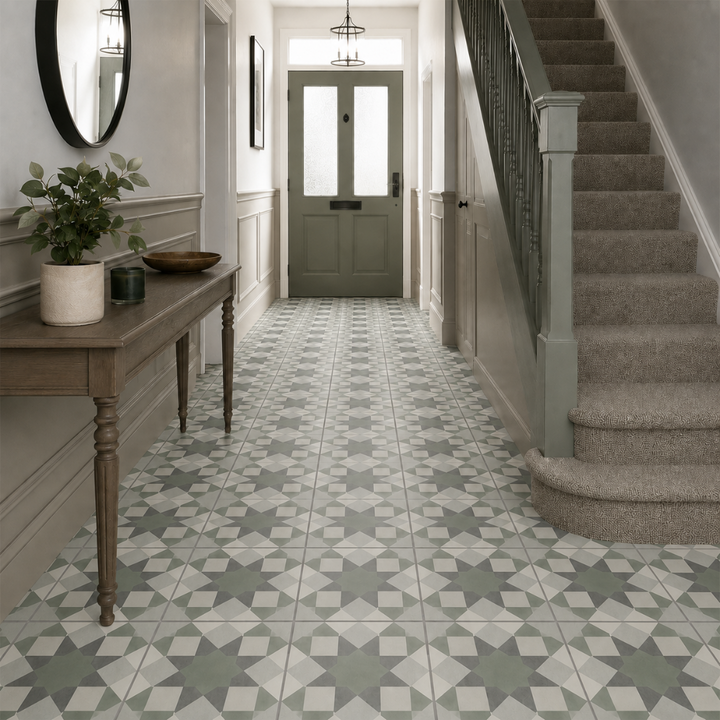 Salcombe Sage Porcelain 20x20cm