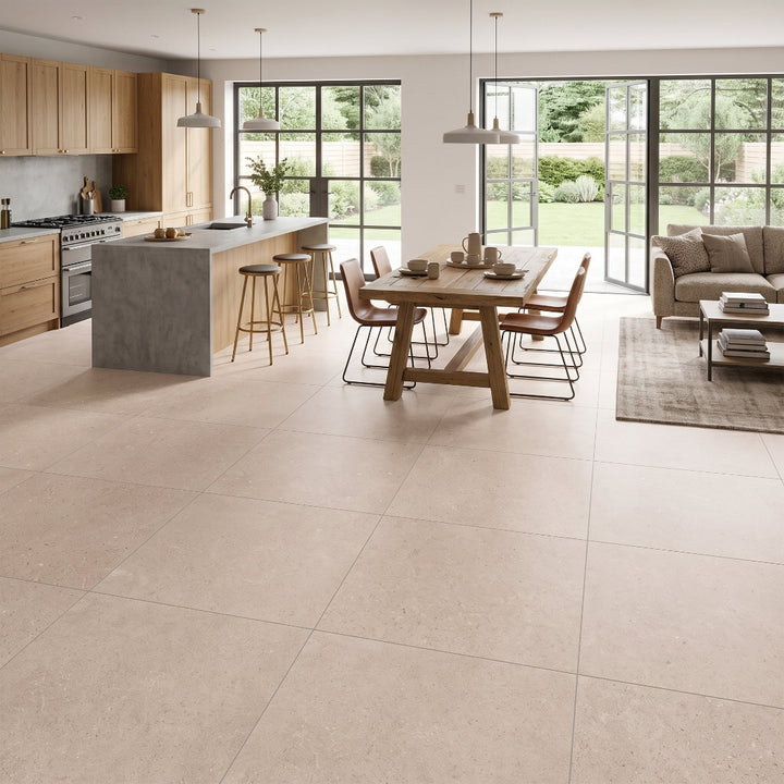 Saray Bone Stone Effect Porcelain 80x80cm