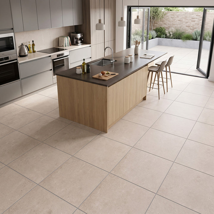 Saray Bone Stone Effect Porcelain 60x60cm