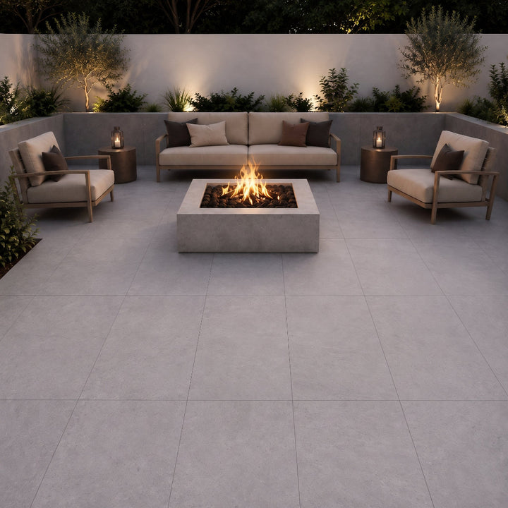 Saray Grey 2cm Stone Effect Outdoor Porcelain 60x120cm