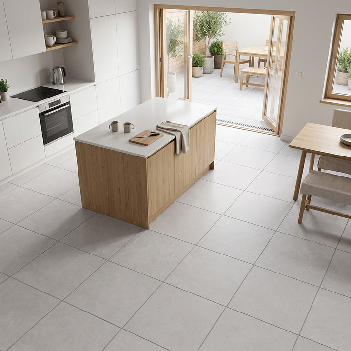 Saray White Stone Effect Porcelain 60x60cm