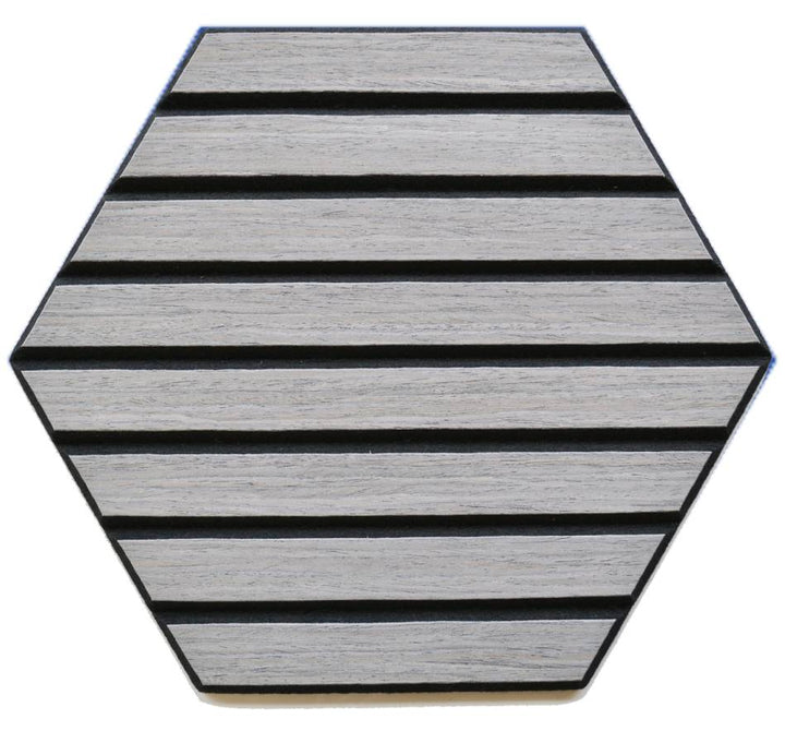 Acoustic Silver Hex Self Adhesive 26x30cm