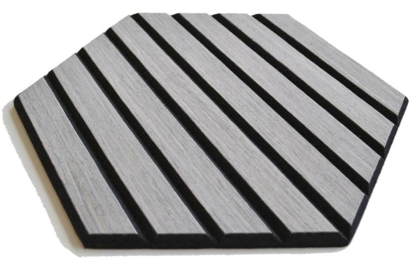 Acoustic Silver Hex Self Adhesive 26x30cm