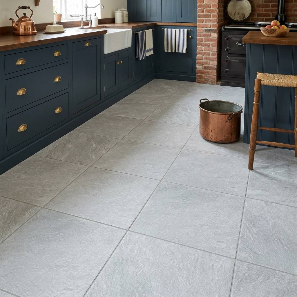 Slate Rock White Stone Effect Porcelain 59.5x59.5cm