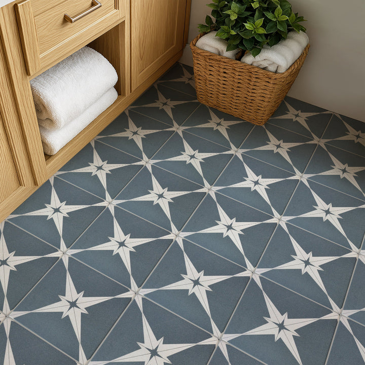 Star Blue Pattern Porcelain 45x45cm