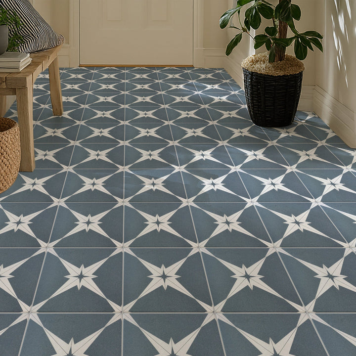 Star Blue Pattern Porcelain 45x45cm