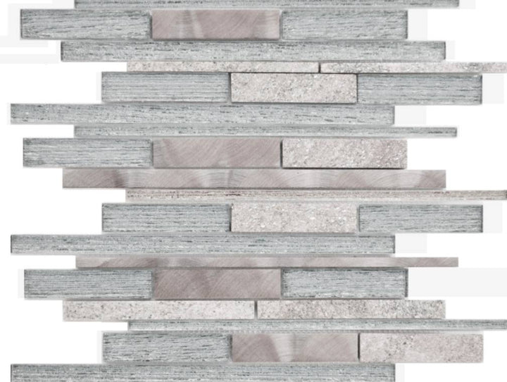 Strato White Strip Mosaic 30.6x30.6cm