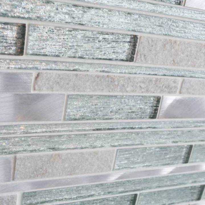 Strato White Strip Mosaic 30.6x30.6cm