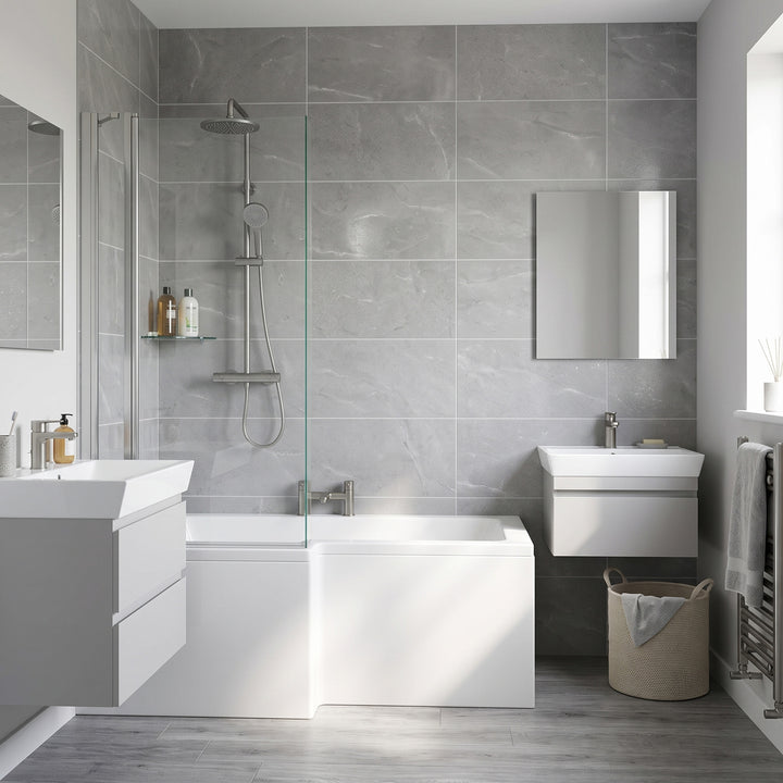 Stratos Grey Sugar Glaze Ceramic 33x66cm