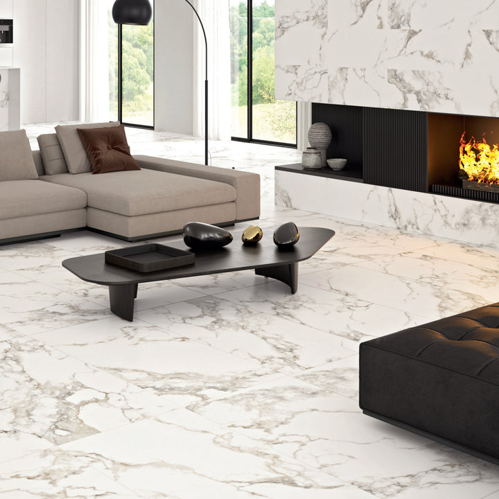 Stria Satin Marble Effect Porcelain 59.5x120cm