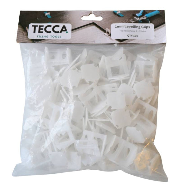 Tecca Levelling Clips - Pack of 100 - 1mm