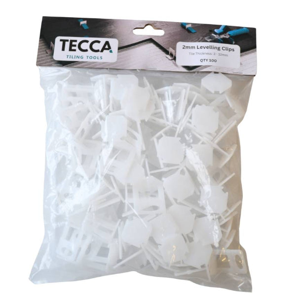 Tecca Levelling Clips - Pack of 100 - 2mm