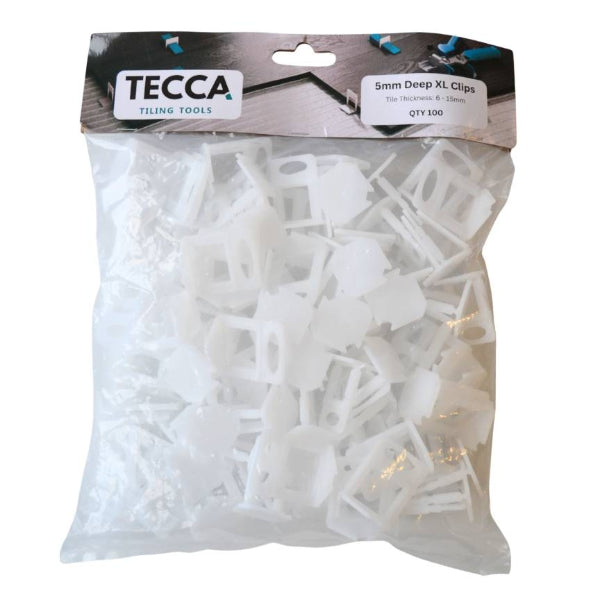 Tecca Levelling Clips - Deep XL - Pack of 100 - 5mm