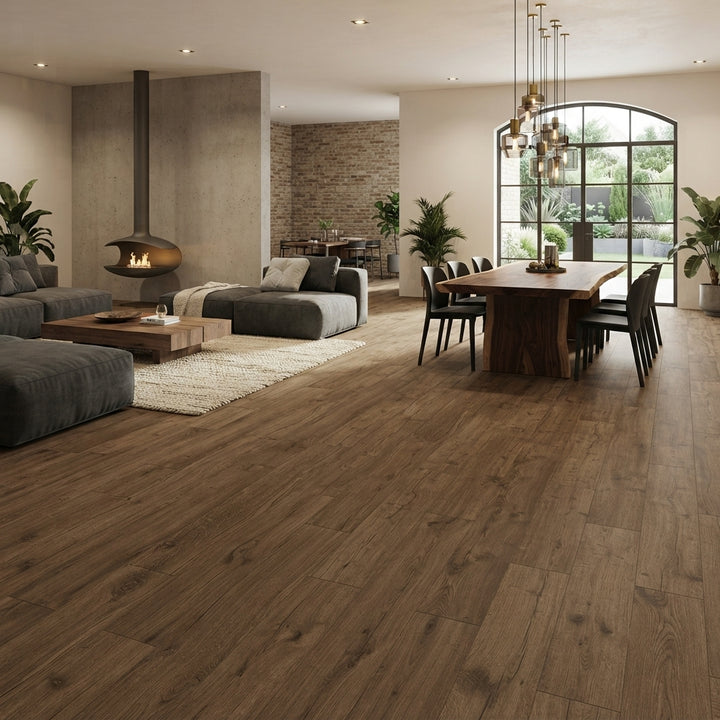 Tuscany Cherry Wood Effect Porcelain 20x120cm