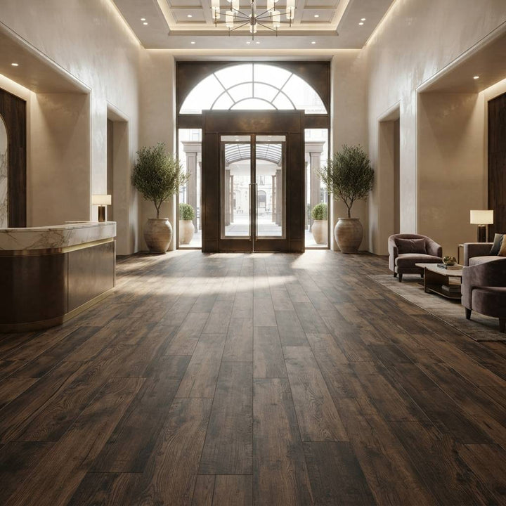 Tuscany Walnut Wood Effect Porcelain 20x120cm