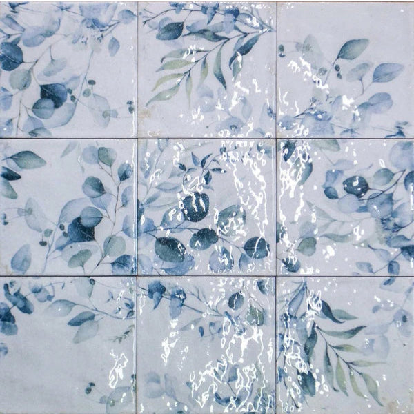 Valencia Delft Blue Floral Porcelain 14.8x14.8cm