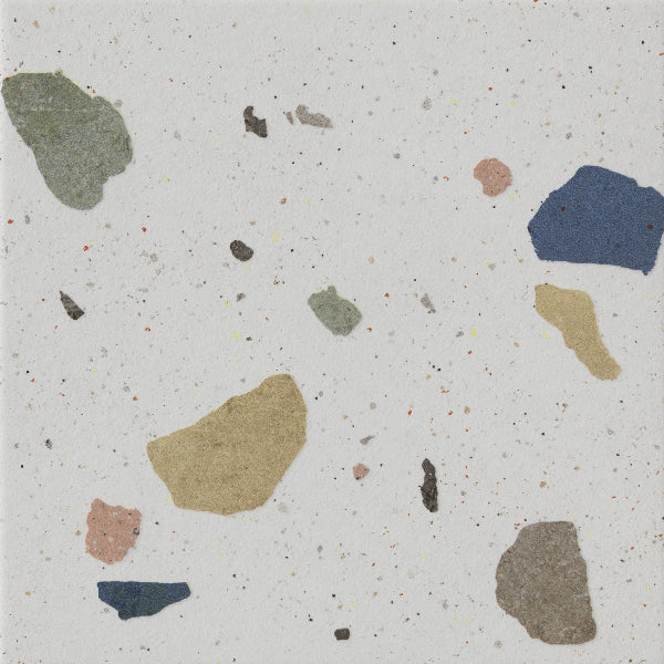 Venetian White Terrazzo Pattern Porcelain 20x20cm