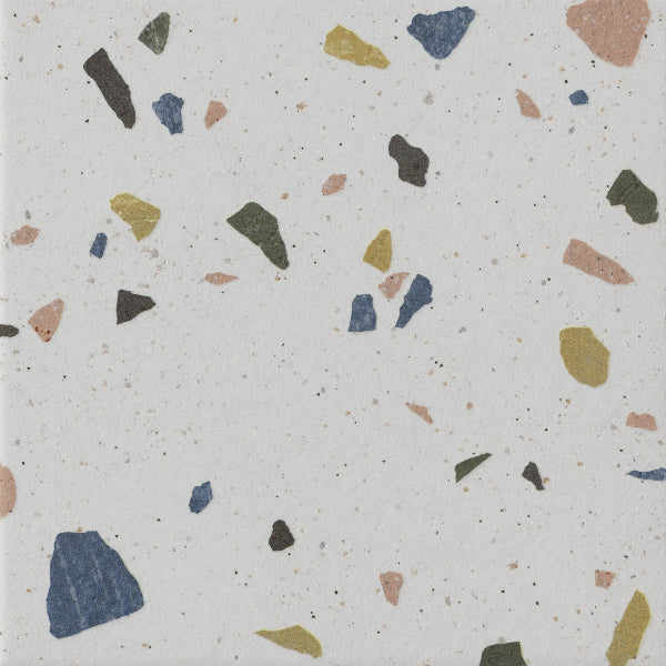 Venetian White Terrazzo Pattern Porcelain 20x20cm