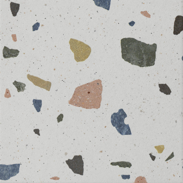 Venetian White Terrazzo Pattern Porcelain 20x20cm