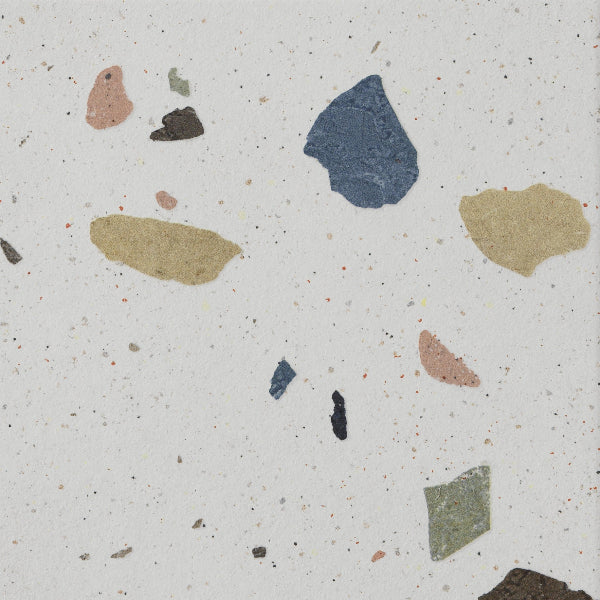 Venetian White Terrazzo Pattern Porcelain 20x20cm