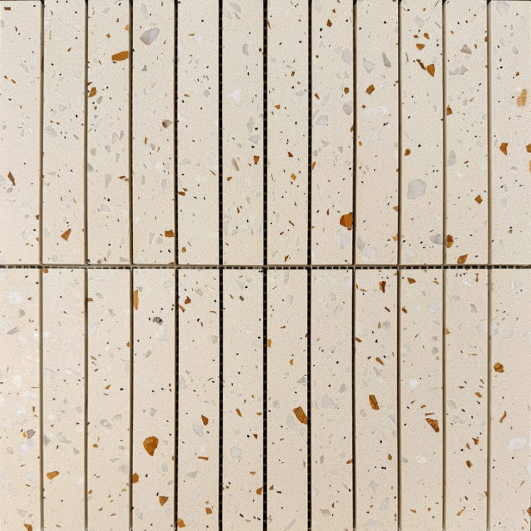 Veneto Terrazzo Cream KitKat Mosaic 30x30cm