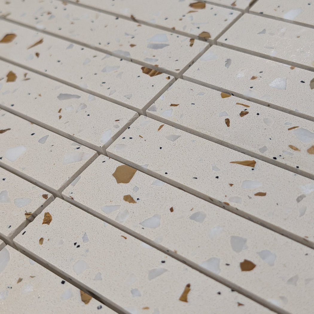 Veneto Terrazzo Cream KitKat Mosaic 30x30cm