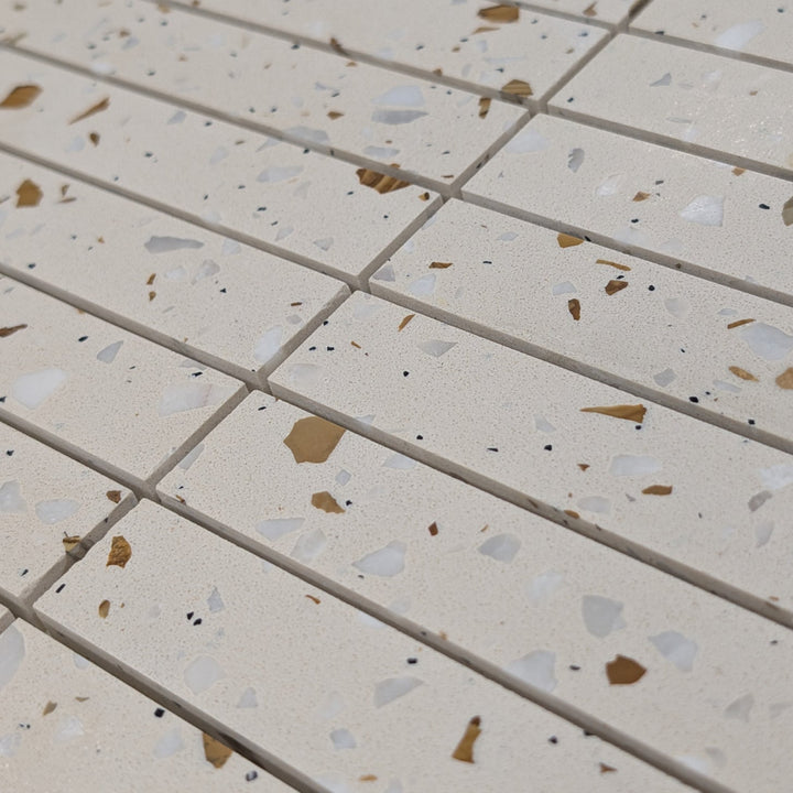 Veneto Terrazzo Cream KitKat Mosaic 30x30cm