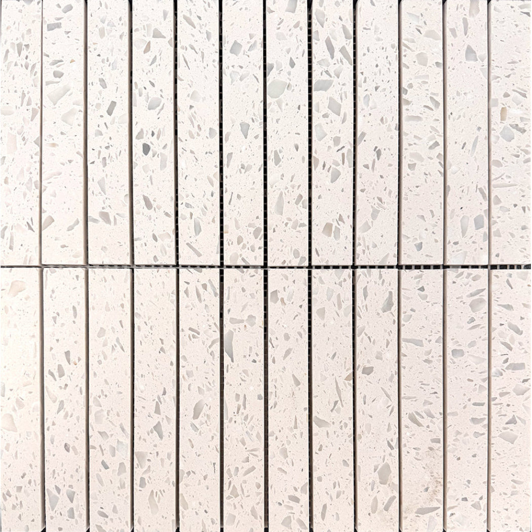 Veneto Terrazzo White KitKat Mosaic 30x30cm