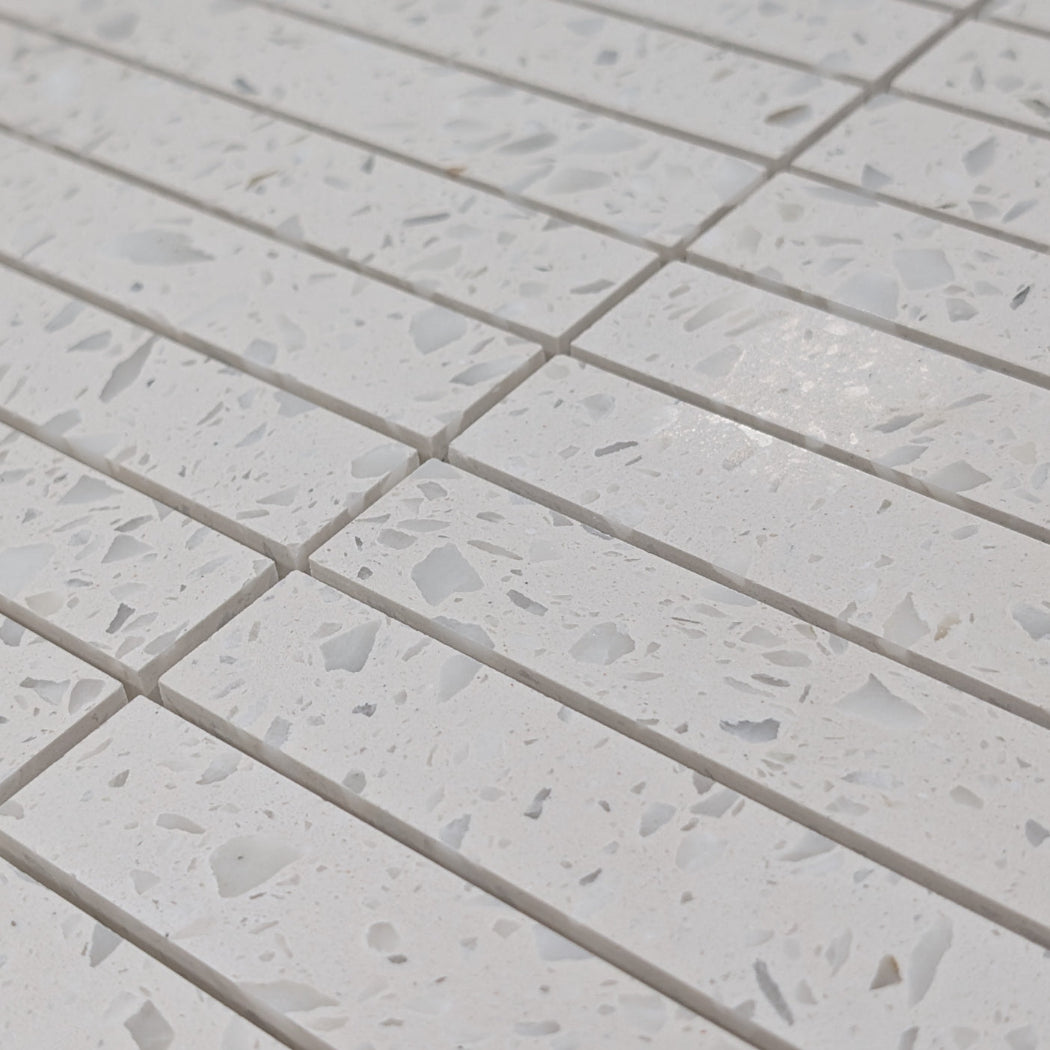 Veneto Terrazzo White KitKat Mosaic 30x30cm