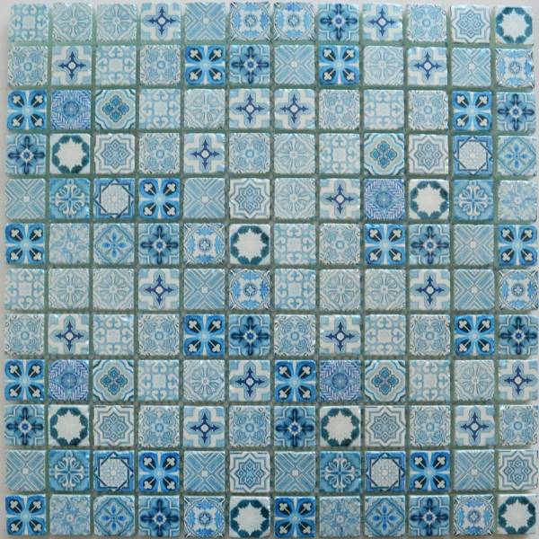 Vintage Blue 2.3cm Mosaic 30x30cm