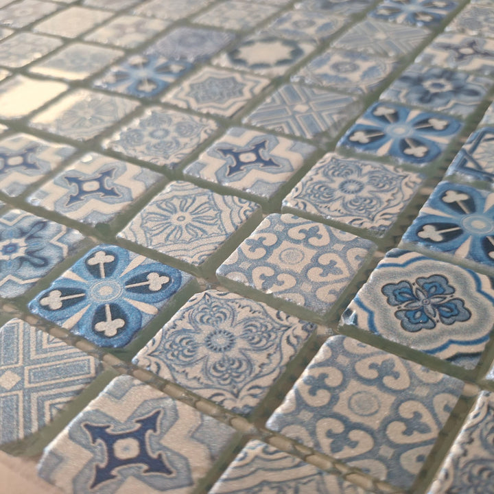 Vintage Blue 2.3cm Mosaic 30x30cm