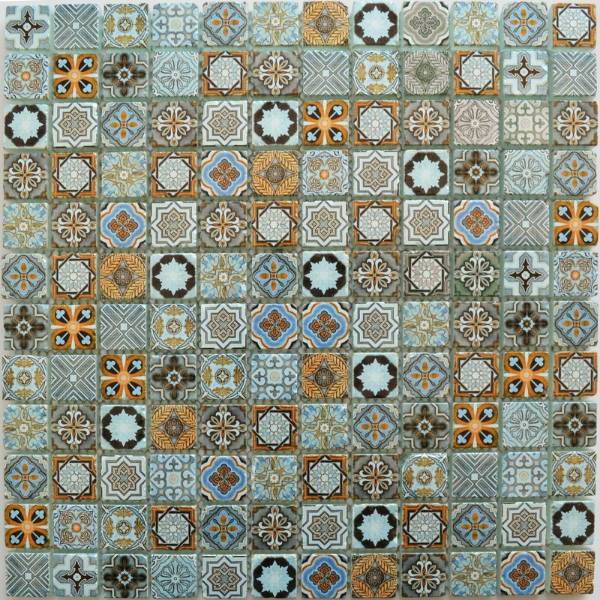 Vintage Platinum 2.3cm Mosaic 30x30cm