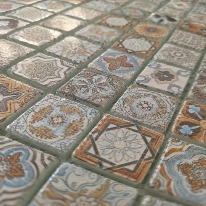 Vintage Platinum 2.3cm Mosaic 30x30cm
